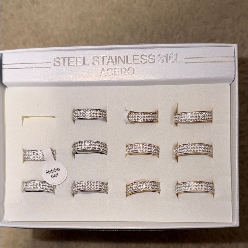 Acer Women's Silver Stainless Steel Ring Collection View 3